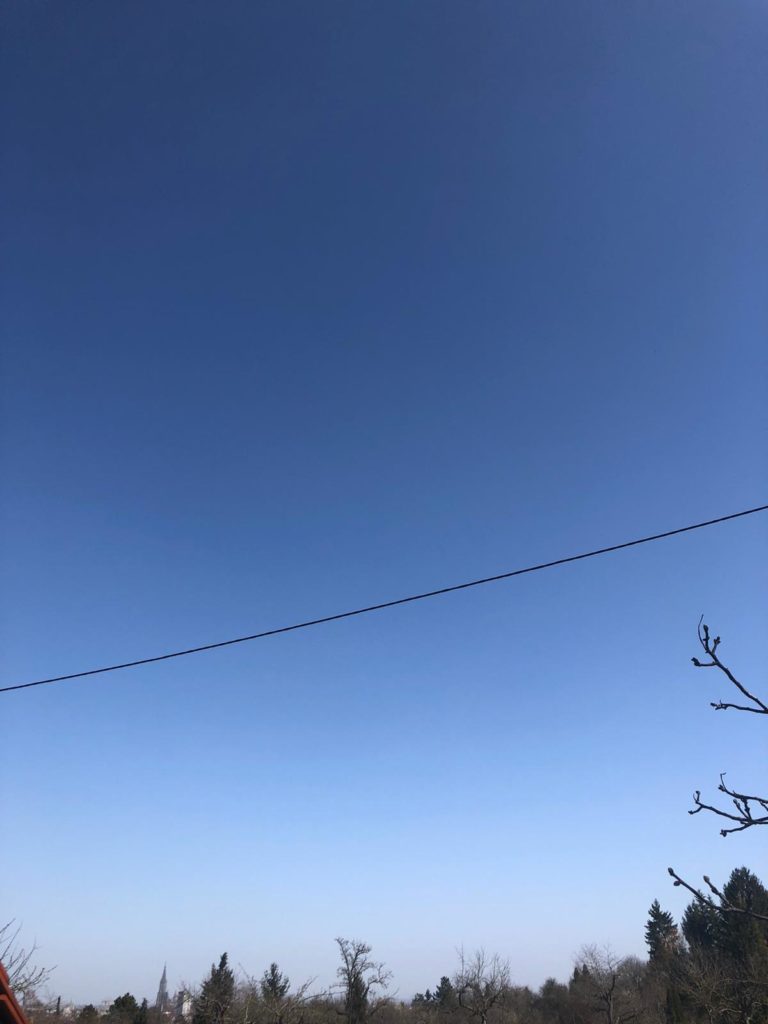 clear blue sky in Ulm